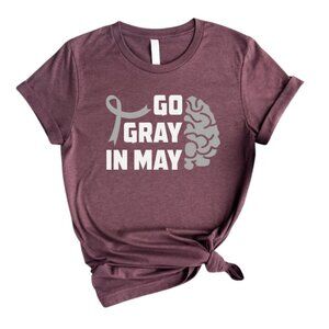 Brain Cancer T-shirt, Brain Tumor Awareness Shirt, Go Gray In May Shirt